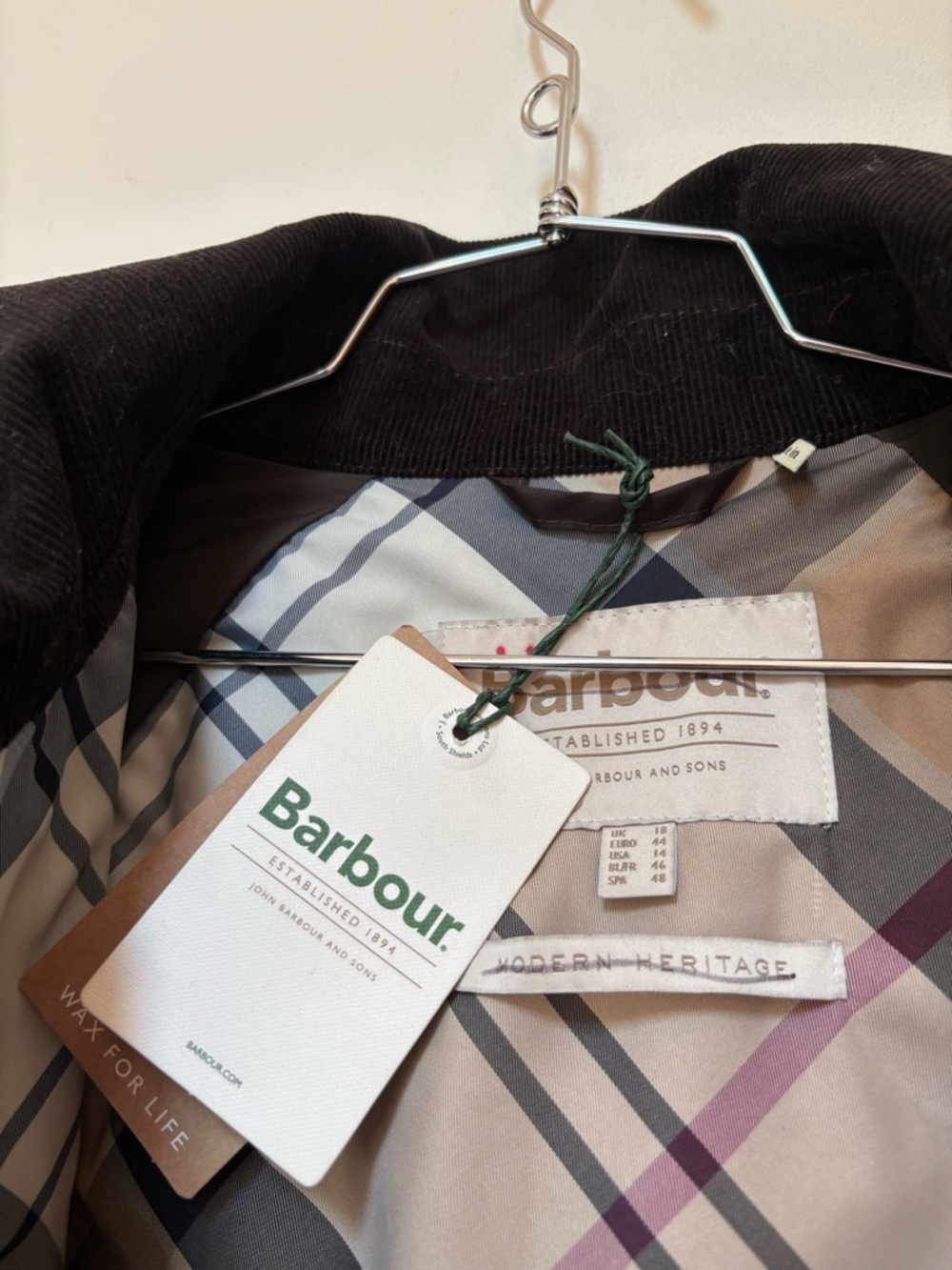 NWT Barbour Women’s Myra Wax Jacket Size 14 US - Picture 9 of 16
